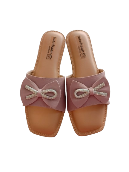 Glittering Bow Stone Flip