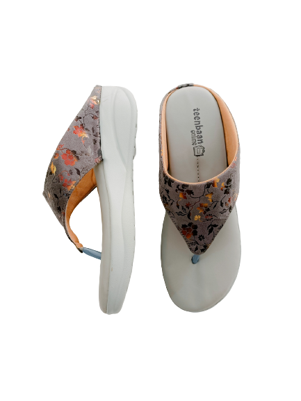 GOLD Flower Heel Slipper