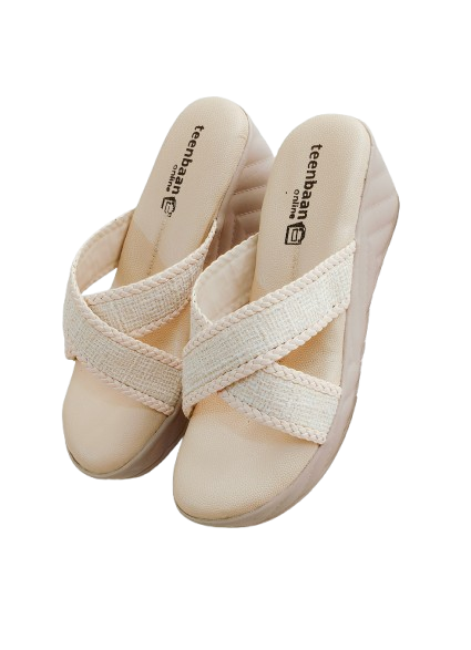 Jute X Strap Wedges