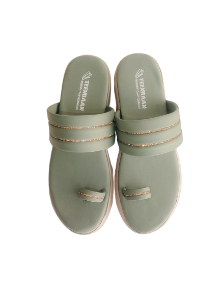 Synthetic Teo Heel Slippers