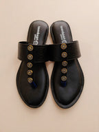 Goldie Silver Stone Slippers