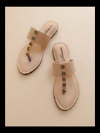 Goldie Silver Stone Slippers