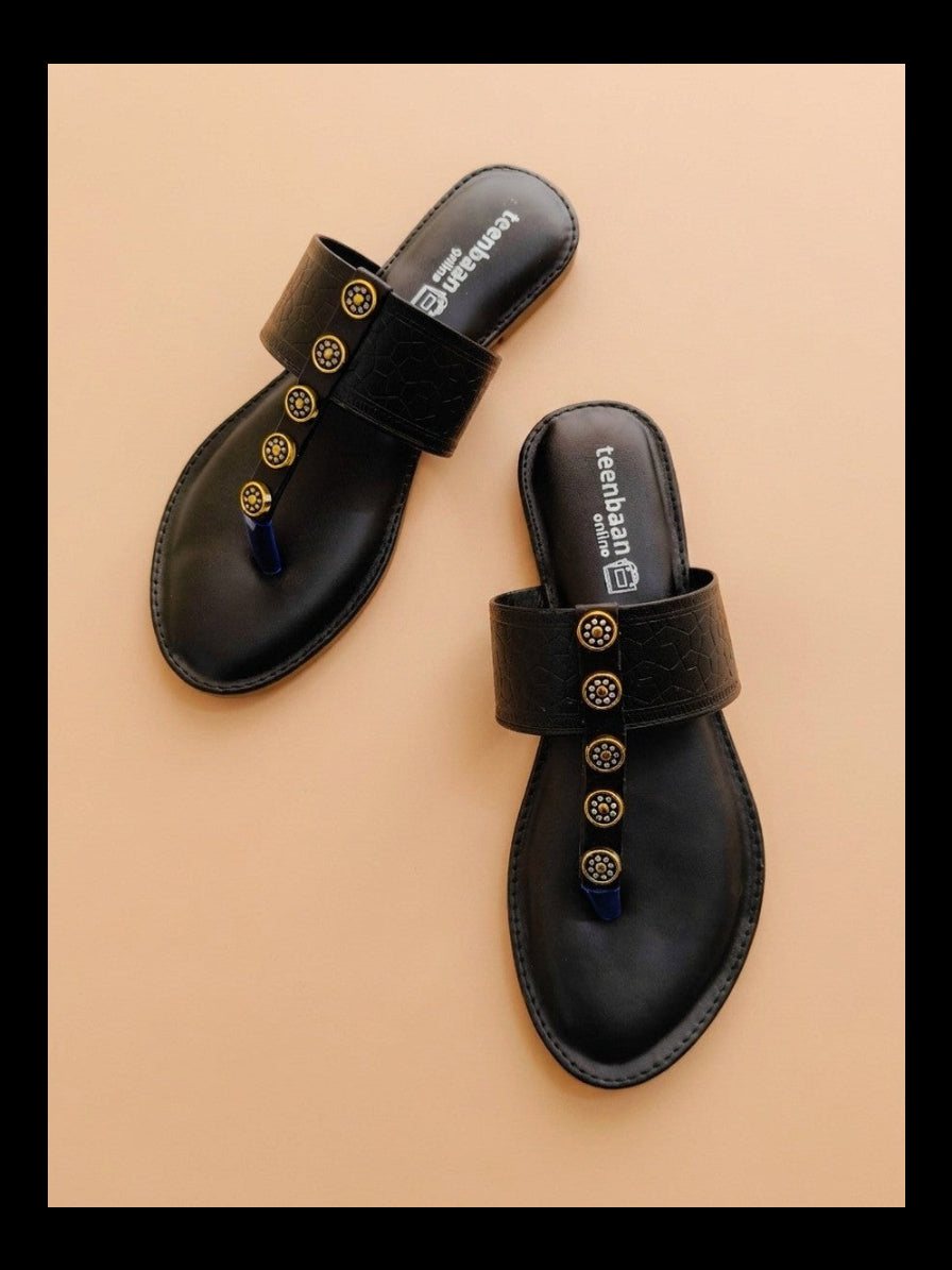 Goldie Silver Stone Slippers