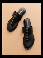 Goldie Silver Stone Slippers