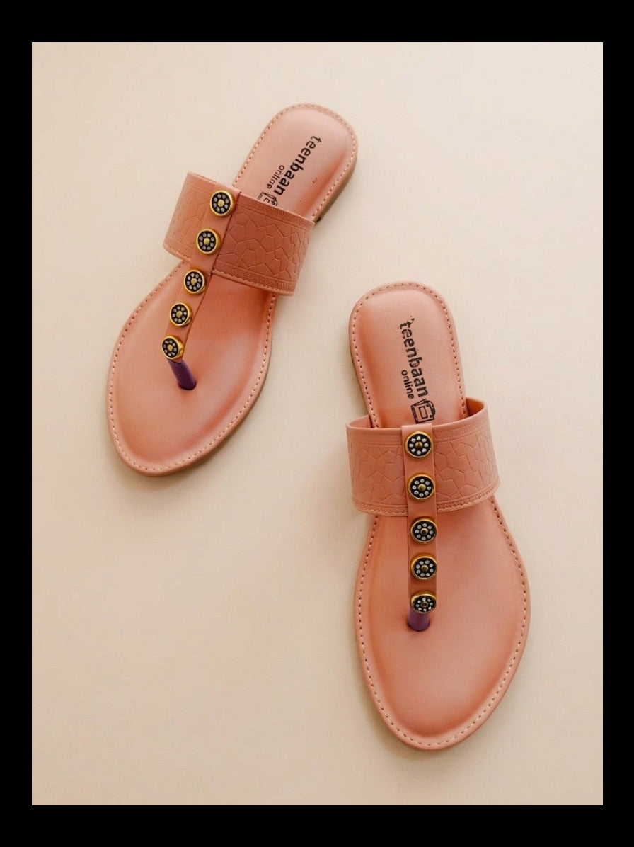 Goldie Silver Stone Slippers