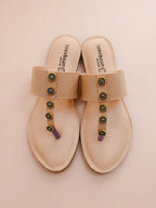 Goldie Silver Stone Slippers