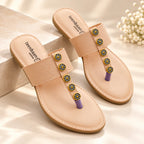 Goldie Silver Stone Slippers