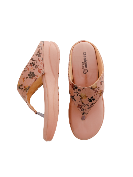 GOLD Flower Heel Slipper