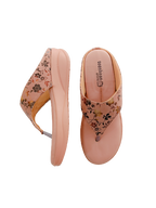 GOLD Flower Heel Slipper
