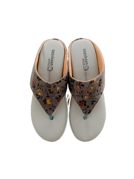 GOLD Flower Heel Slipper