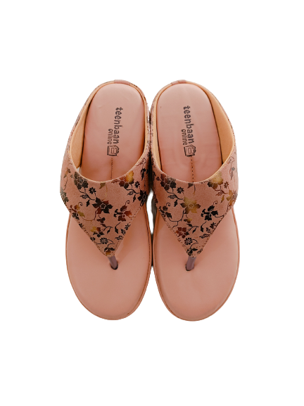 GOLD Flower Heel Slipper