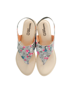 Flower Print T Sandals