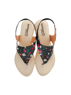 Flower Print T Sandals