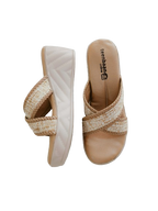 Jute X Strap Wedges