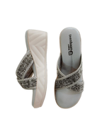 Jute X Strap Wedges