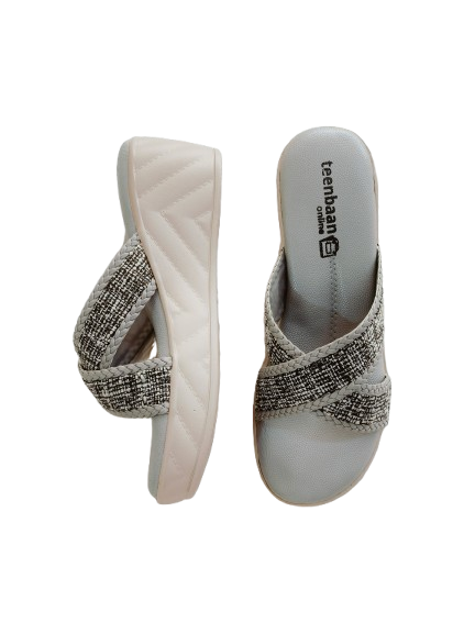 Jute X Strap Wedges