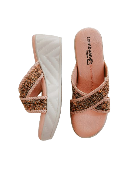 Jute X Strap Wedges