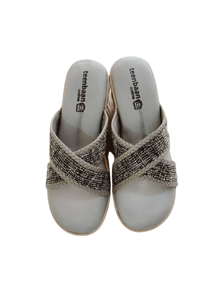 Jute X Strap Wedges