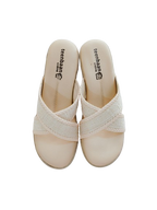 Jute X Strap Wedges