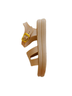 Beige Buckle Sandals