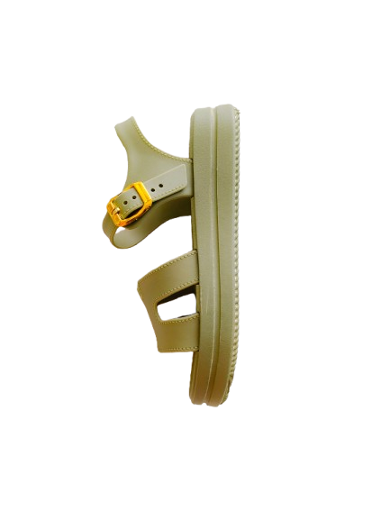 Beige Buckle Sandals