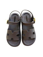 Beige Buckle Sandals