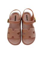 Beige Buckle Sandals