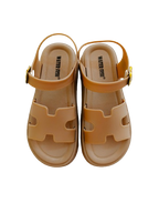 Beige Buckle Sandals