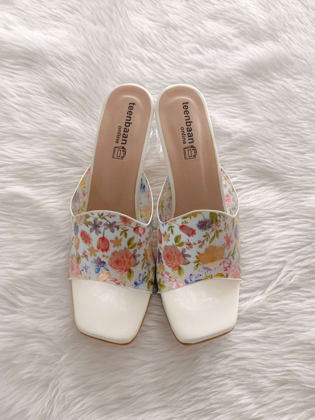 Crystal Flower Heels