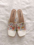 Crystal Flower Heels