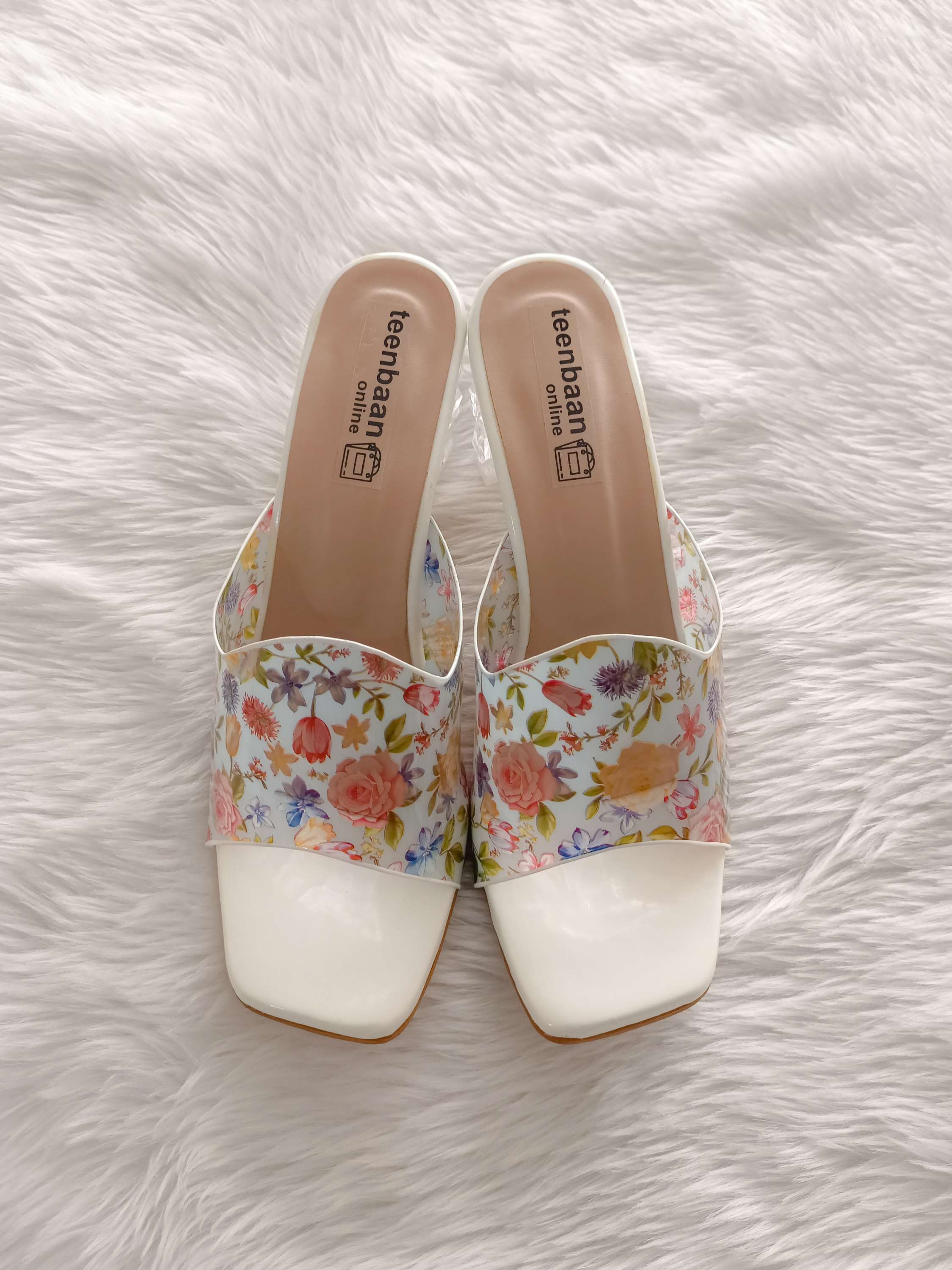 Crystal Flower Heels