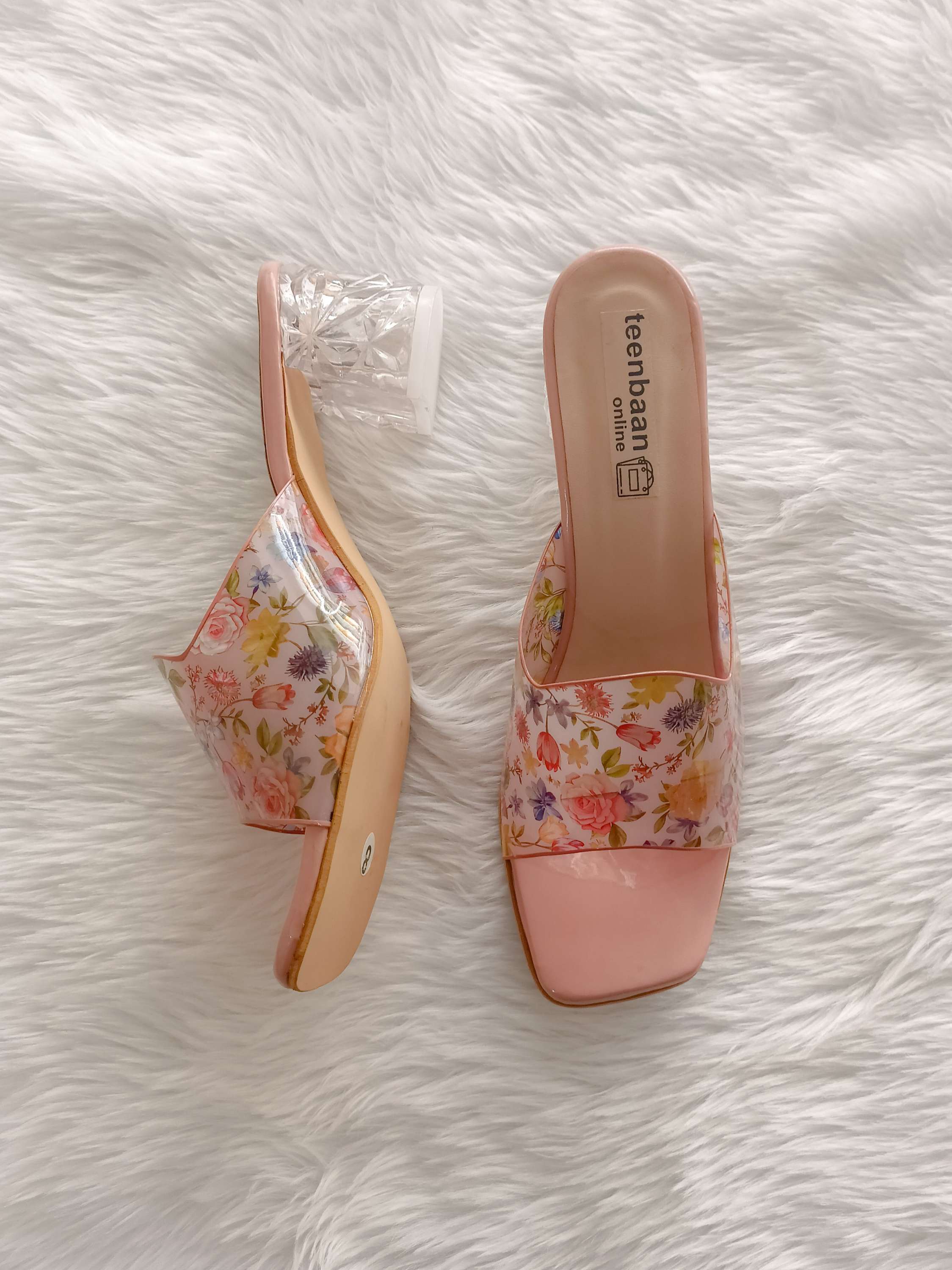 Crystal Flower Heels