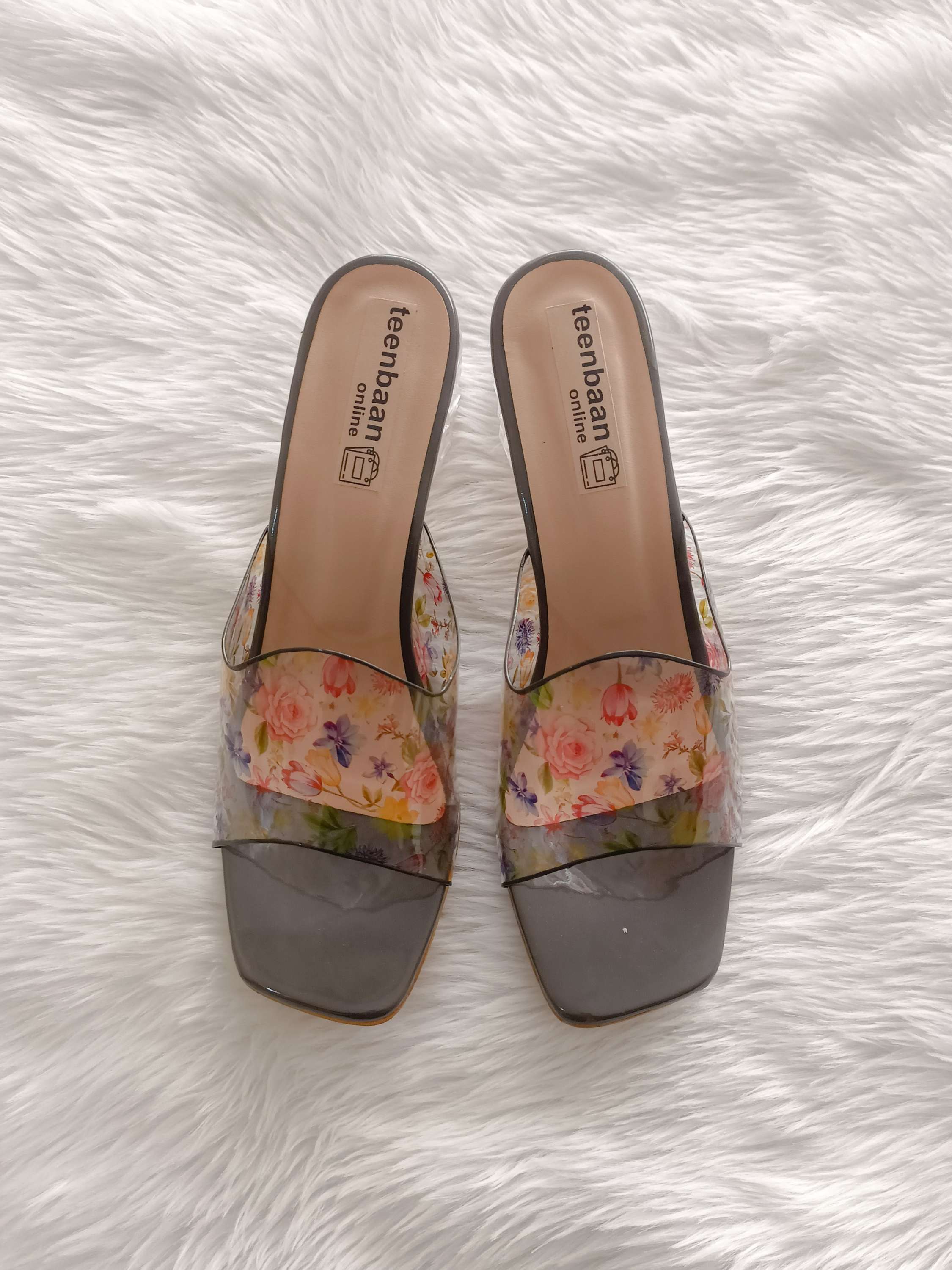 Crystal Flower Heels