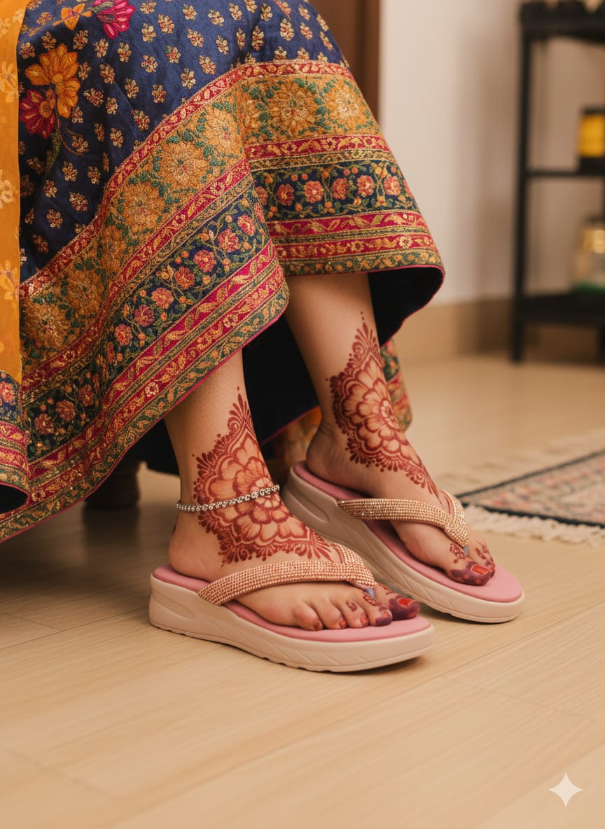Casual Stone Heel Slippers