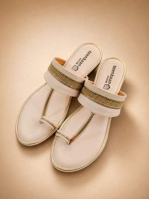 Noorani Gold Slipper